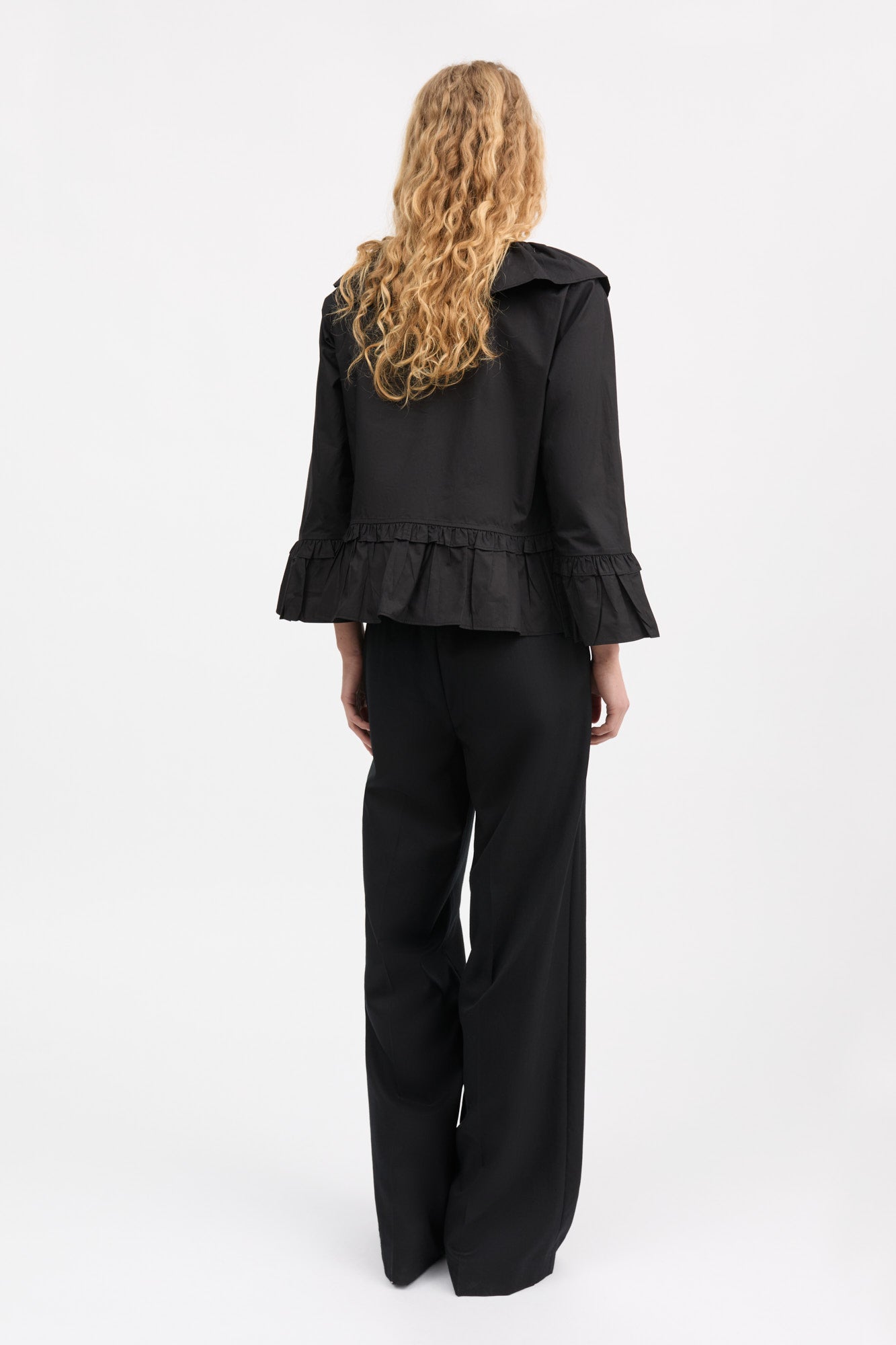 Skall Studio Rimini flounce blouse Blouse Black